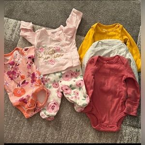 Baby girl long sleeve onesies and outfit